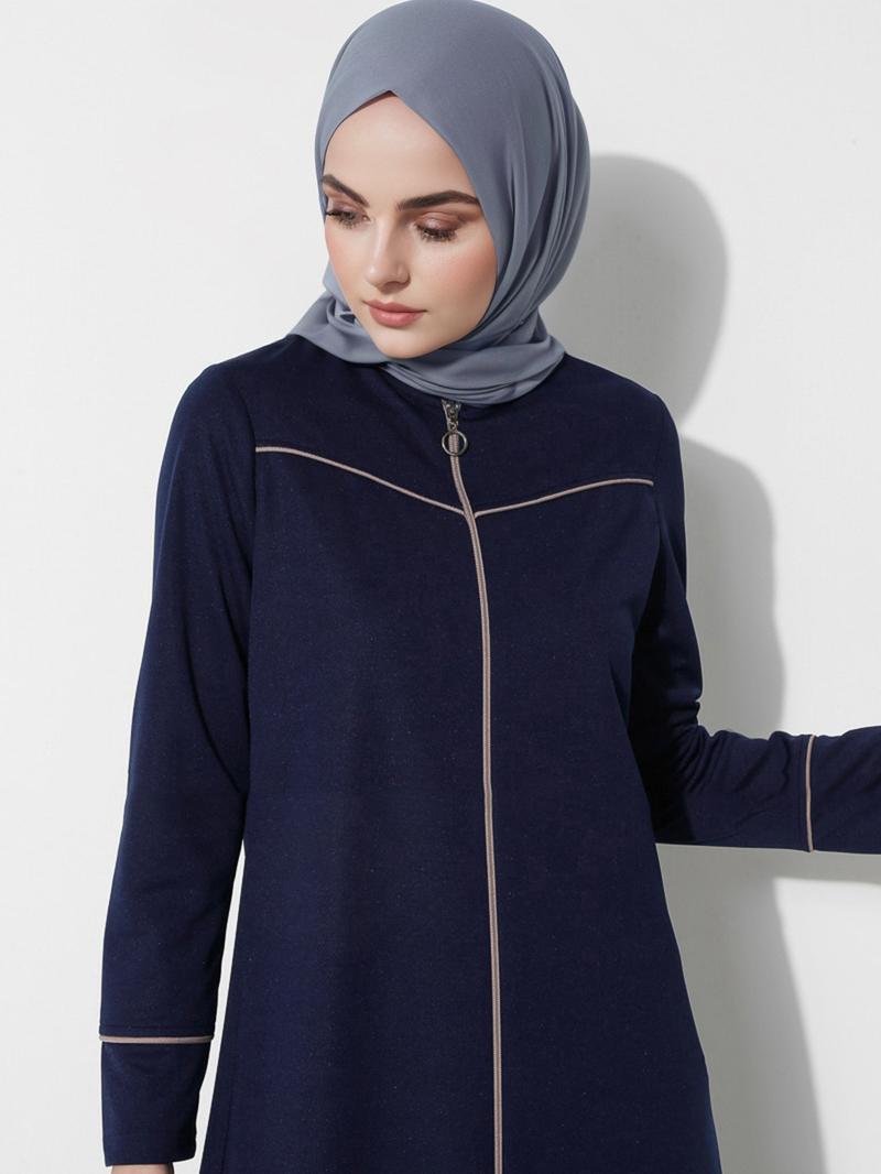 Product Introduction of Clearance Cross-Border Foreign Trade Muslim Clothing Abaya Cardigan Coat Long Zipper Autumn Clothing Dress Middle East 12
