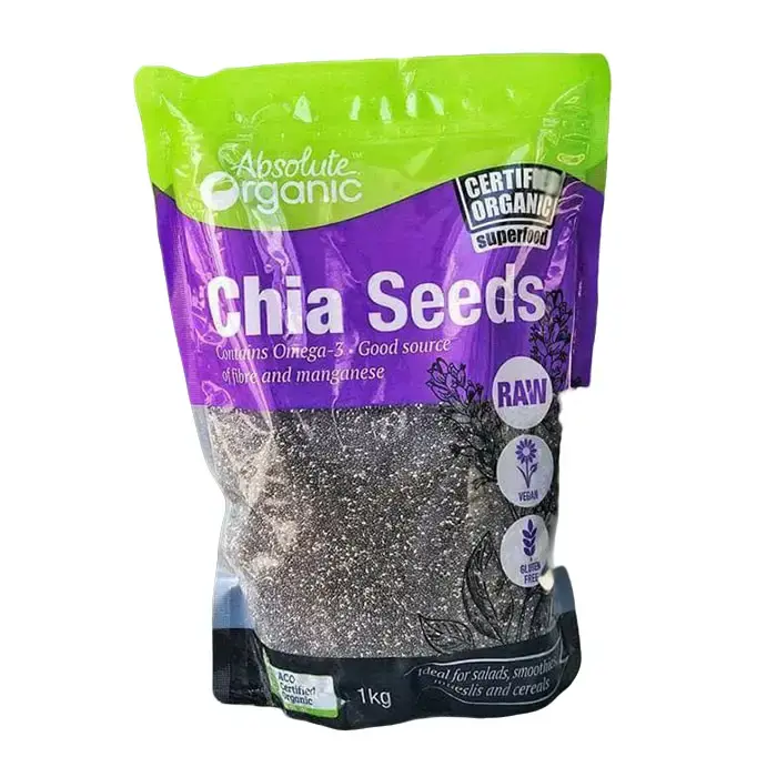Hạt Chia Đen Úc Túi 1kg -Thực Phẩm Sạch – Nguồn Dinh Dưỡng Từ Thiên Nhiên Food Thức Ăn
