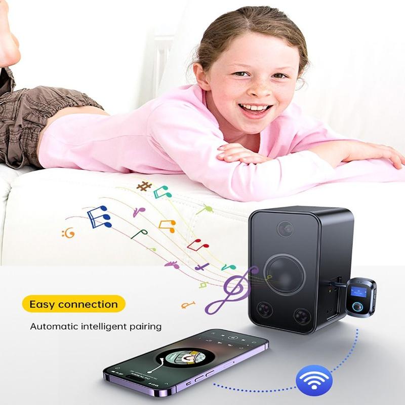 NEW LED Digital Display Bluetooth 5.4 Receiver Transmitter 2 in 1 With Mic Audio Adapter Car Lossless Music Wireless Adapter 7