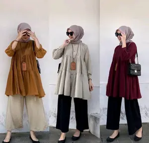 Atasan Crincle Wanita Kekinian Mika Tunik Ld 100 110 120 130 140 Best Seller Crinkle