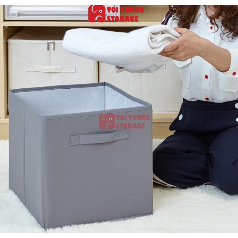 Hộp vải đựng đồ xuất Mỹ ROYE VOI VUÔNG 7