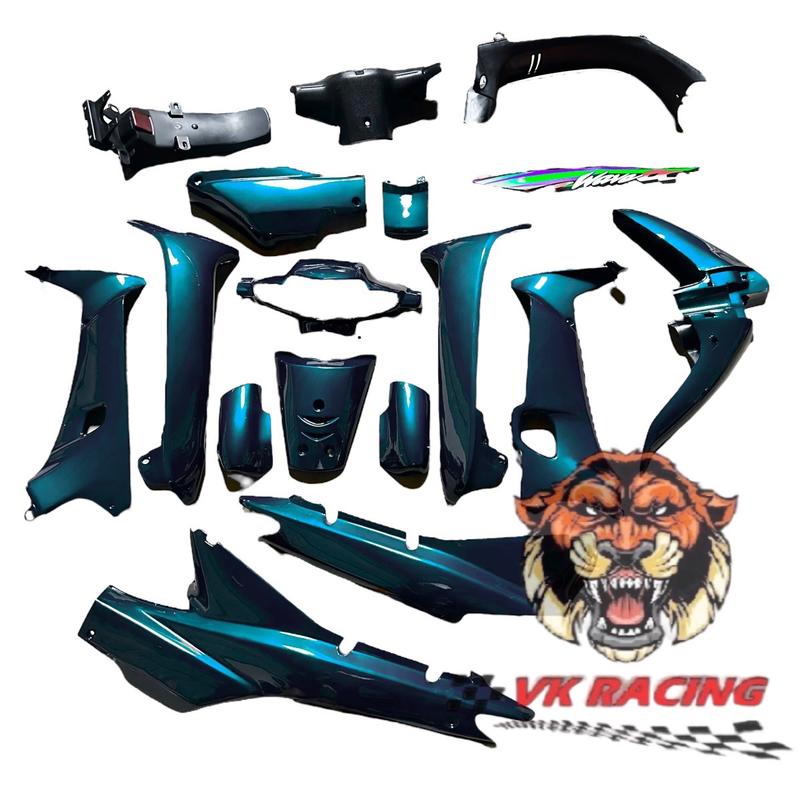 Dàn áo wave nhỏ - wave alpha xanh nhớt - tặng tem Nhãn Dán