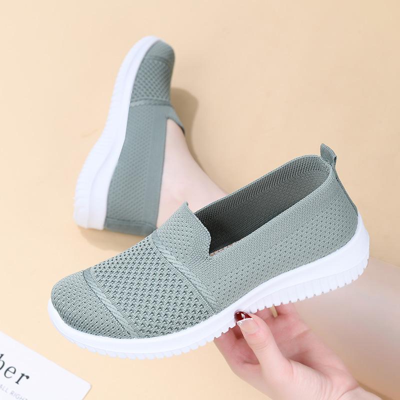 Product Introduction of Giày Nữ, Thiết Kế Đặc Biệt, Hàng Mới Về, Ngoại Cỡ, Chất Liệu Flyknit Thoáng Khí, Giày Đế Bằng, Thích Hợp Đi Làm, Bề Mặt Lưới, Mỏng, Phong Cách Đi Chơi 9