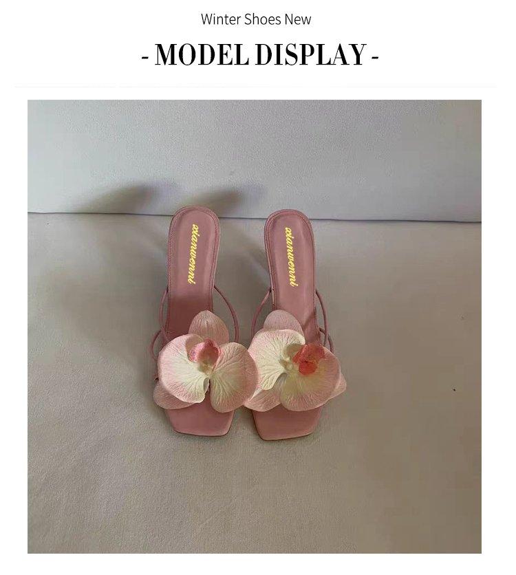 Product Introduction of Women's heels stiletto Flower slip-on 18