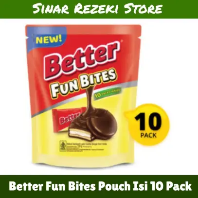 Biskuit Better Fun Bites Pouch [Isi 10 pcs] / Biskuit Roma Better / Better Fun Bites Pouch Cokelat Coklat 0