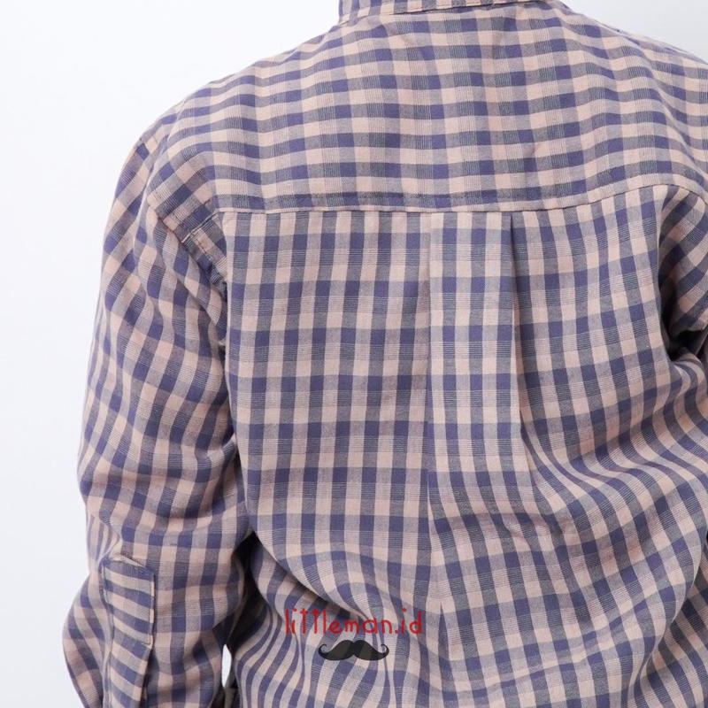 Kemeja Anak Lengan Panjang Gingham Series Motif Kotak Kerah Koko Shanghai Littleman.id 2