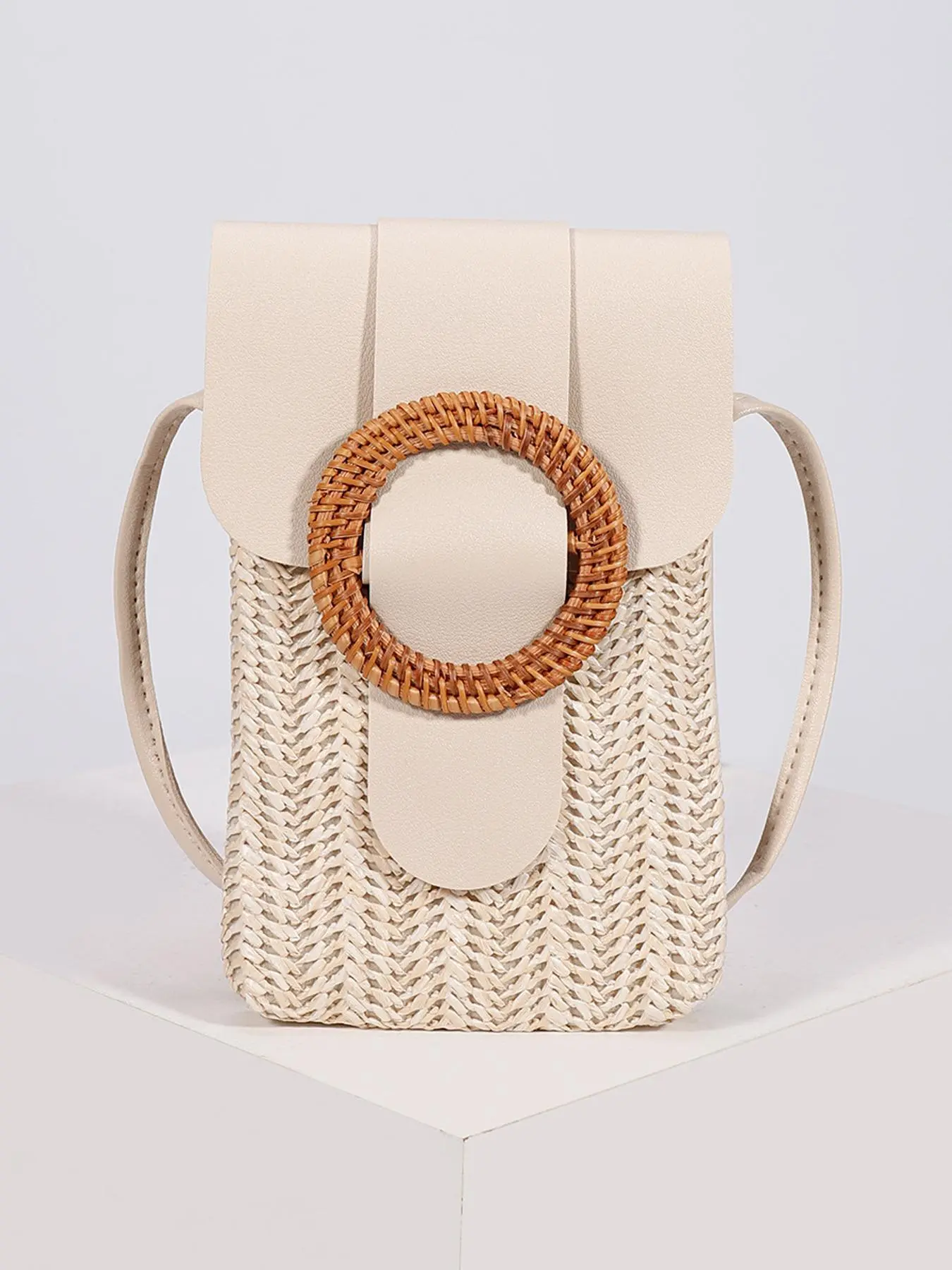 Women's Fashionable Straw Crossbody Bag, Casual Versatile Shoulder Phone Bag, Trendy All-match  Bag for Daily Use