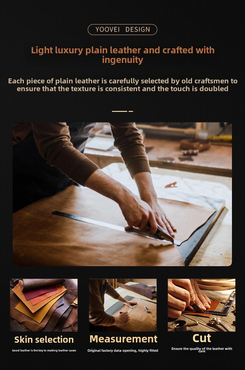 Product Introduction of Magnetic Phone Case, Luxurious Genuine Leather, Suitable for iPhone 12 13 14 15 16 Pro Max and 14 15 16 Plus, Magnetic Safety Protective Case, with P-shaped Fixing Ring, Stand Logo, Cut-out Back Cover 0