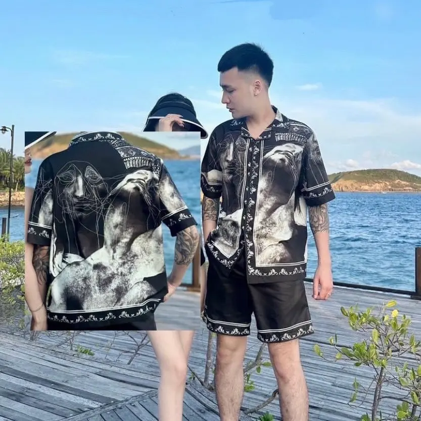 Bộ Quần Áo Nam hoạ tiết châu âu