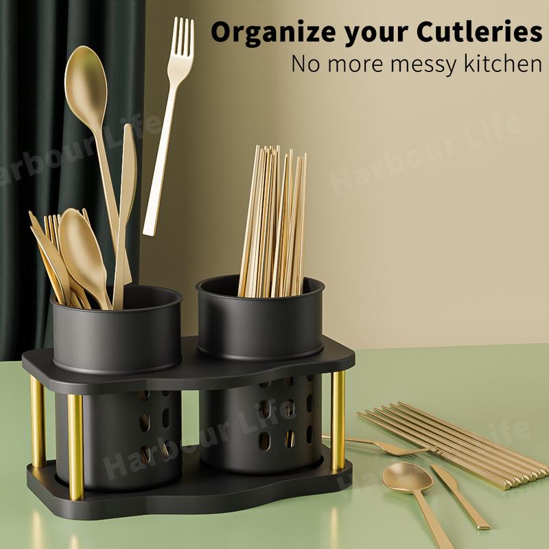 Product Introduction of Harbour Life Kitchen Fork Spoon Holder Cutlery Holder Drainer Chopsticks Spoon Storage Box Kitchen Rack Organizer Ramadan Kareem 15