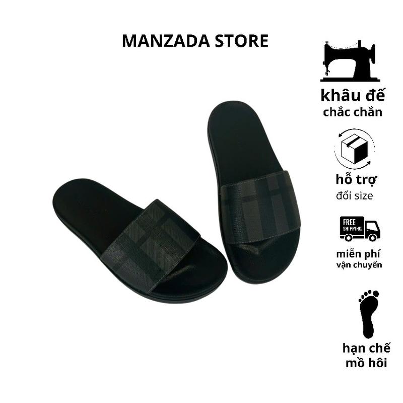 Product Introduction of Dép nam quai ngang Đế cao su 2 lớp, khâu chắc chắn, quai ngang - Slipper DéP Đế Bằng Đồng dép tông boy phố đế cứng 2