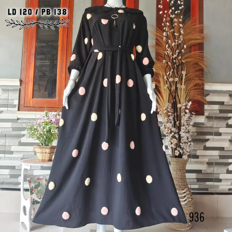 TGC - TERBARU GAMIS JUMBO WANITA CRINCLE POM POM BISA COD SIZE XXL 3