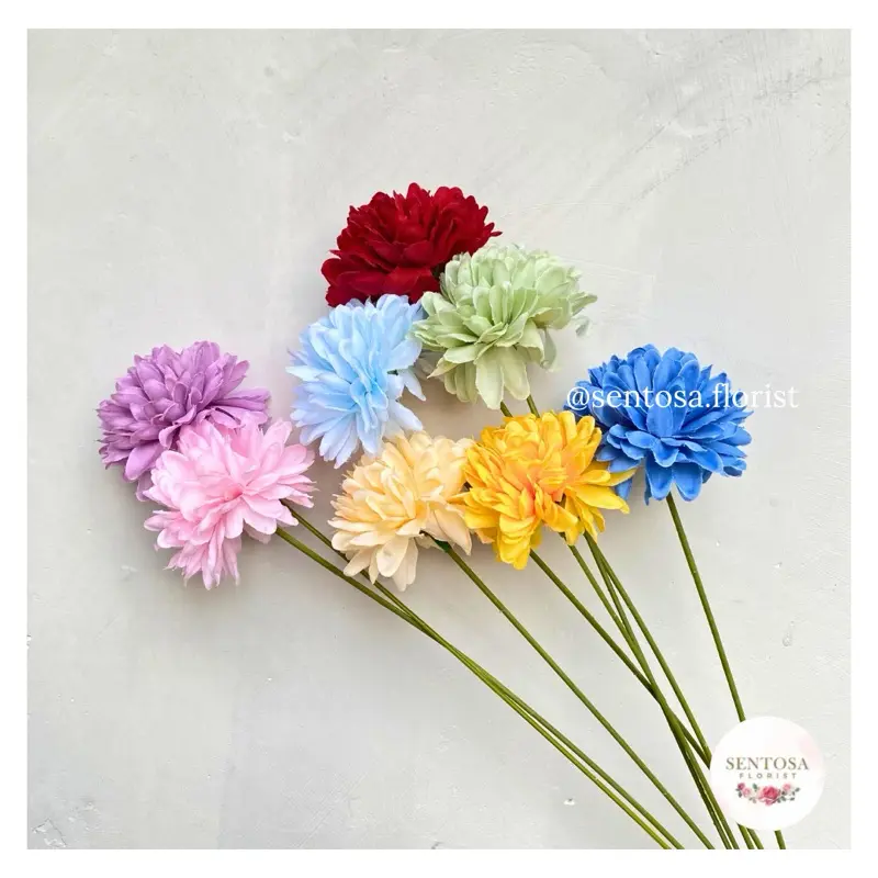 BUNGA ROSE DANDELION 1 TANGKAI/BUNGA DANDELION PALSU/BUNGA ROSE DANDELION SINGLE PREMIUM ARTIFICIAL DEKORASI 3