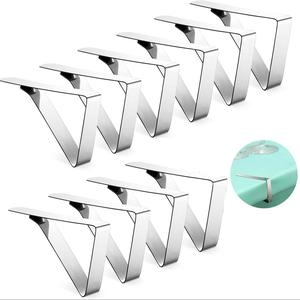 Stainless Steel Tablecloth Clip, 10pcs Tablecloth Holder, Table Cloth Clip, Table Cover Clip, Organizer for Restaurant Picnic Wedding Party