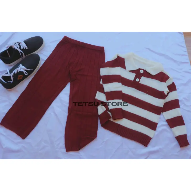 SETELAN SWEATER RAJUT BLASTER DAN CELANA KULOT RAJUT ANAK Lengan panjang / PAKAIAN SETELAN ANAK 3 - 10 TAHUN 2