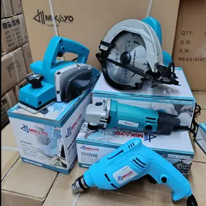 NEW PROMO!!! paket tukang MIKAYO lengkap Mesin Serut kayu + Mesin Circular Saw + Mesin BOR 10MM + mesin gerinda 4 inch ORIGINAL - PAKET 1