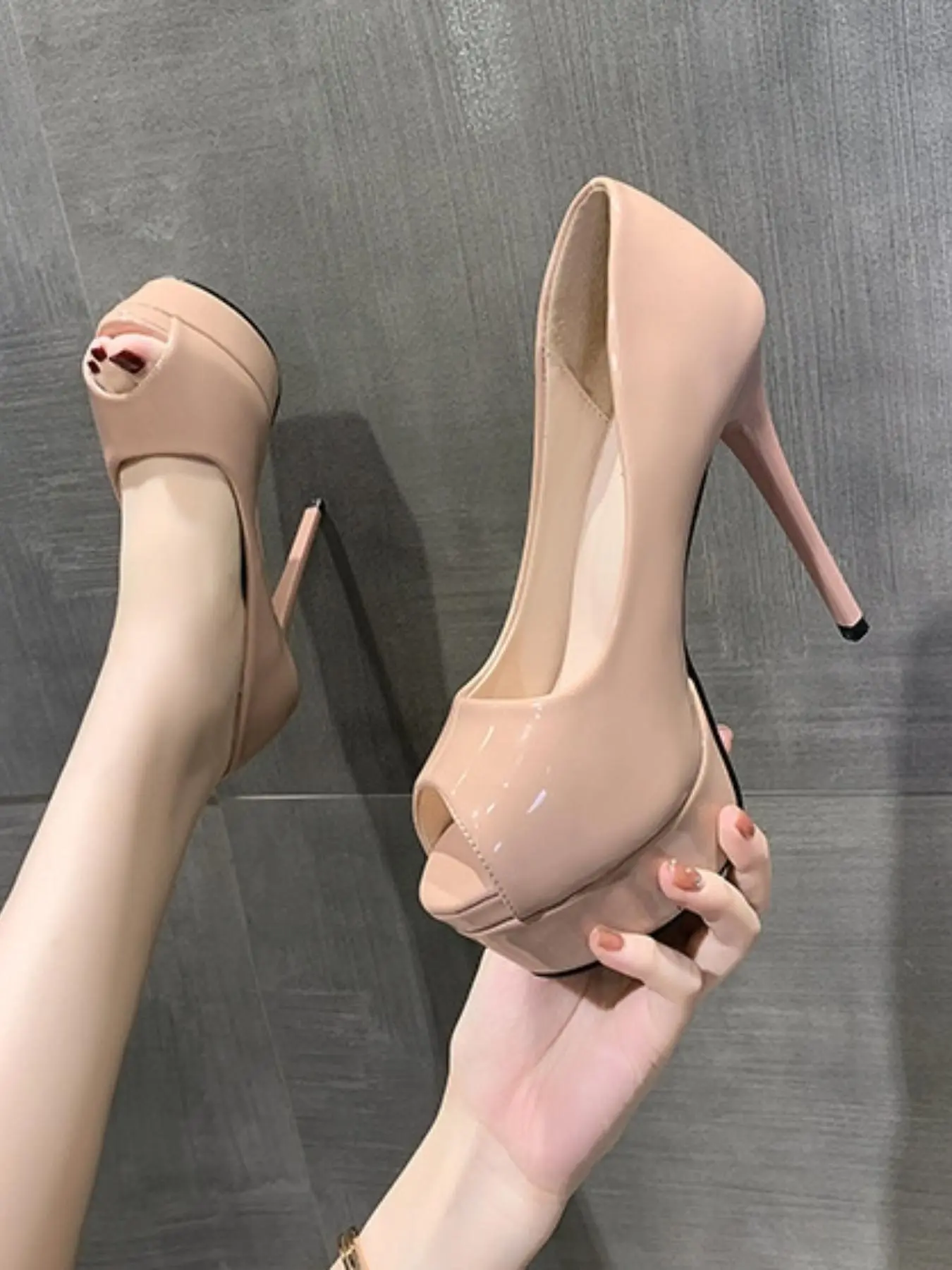 Women's Fashionable Solid Color Stiletto Heels, Elegant Peep Toe High Heels for Party, Daily Clothing Decor for Women & Girls