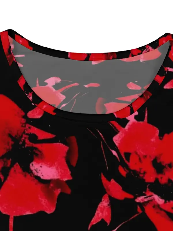 Women's All Over Print Dress, Elegant Casual Short Sleeve Dress for Summer, Ladies Clothes for Daily Wear 5