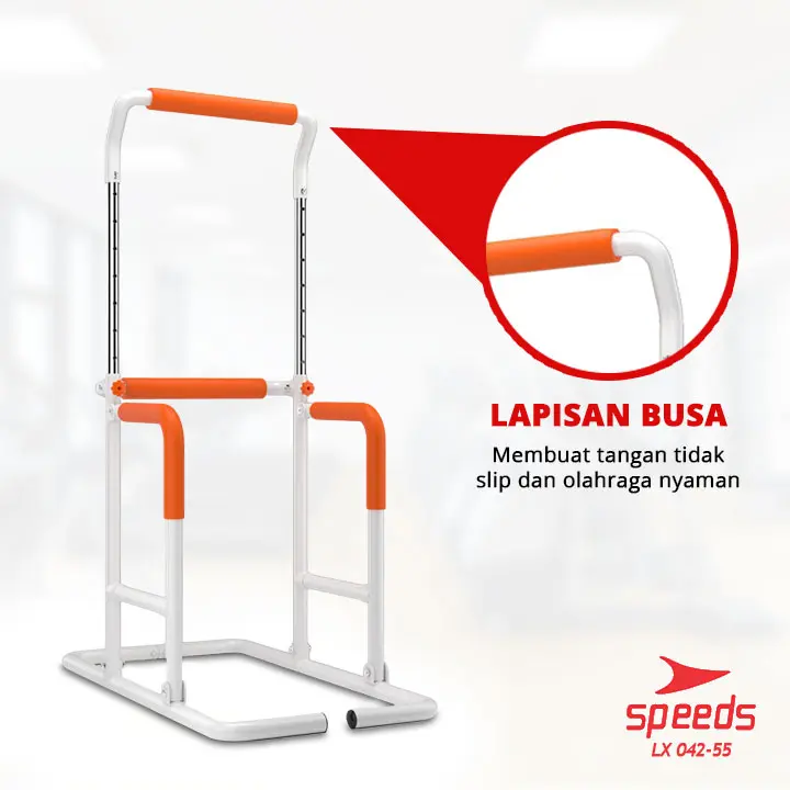 SPEEDS Chin Up Hanging Bar Pull Up Bar Alat Olahraga Fitness Gym Rumah Home Gym Iron Gym 042-55 2