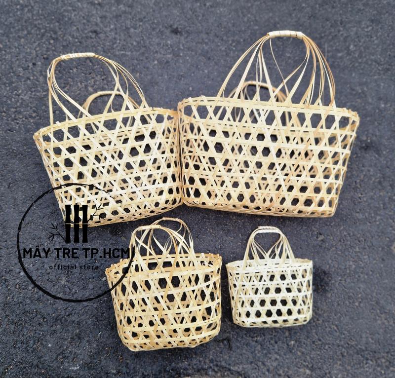  Giỏ tre đựng quà làm quà tặng đựng trái cây đựng bánh kẹo set giỏ quà ngày tết 