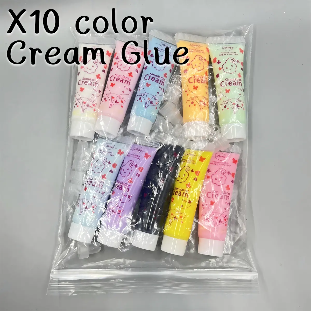 Pelekat Krim, 15G, Bahan Buatan Tangan, Barret Sarung Telefon DIY, 15ml