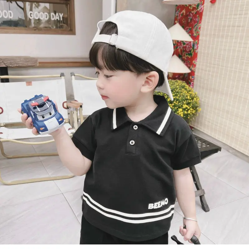 BEEMO A034 Áo Polo Bé Trai Chất Liệu Cotton Mềm Mịn, Thấm Hút Mồ Hôi, Co Giãn 4 Chiều - GINBIN KIDS 2