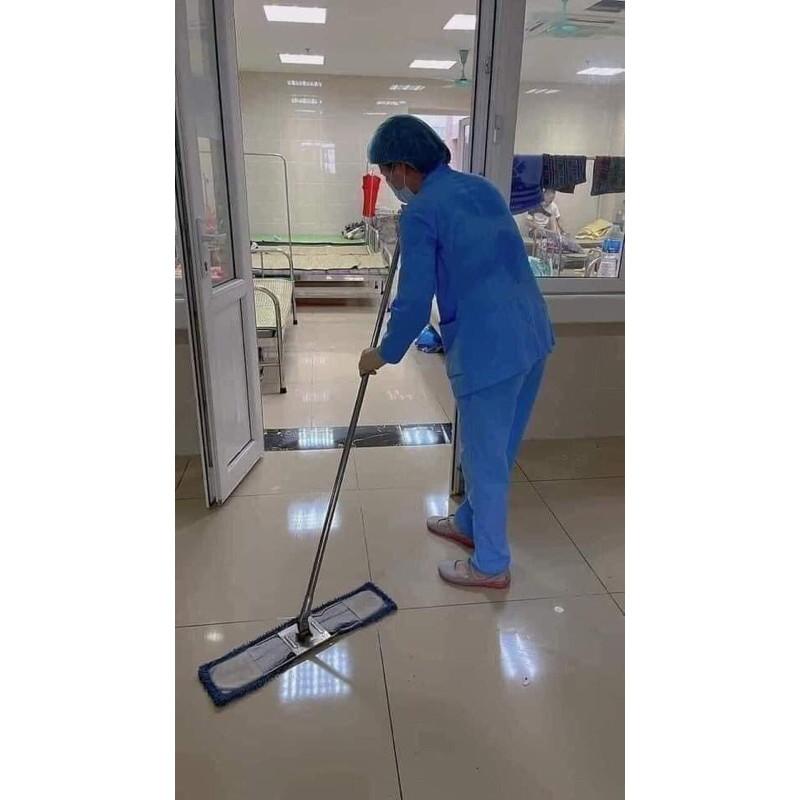 [COMBO TẶNG KÈM 1 MIẾNG LAU] Cây Lau 1 mét 2 Sàn nhà Inox công nghiệp xanh, cây Lau Sàn bệnh viện 60cm kèm 1 miếng lau Cây Lau Nhà Lau Nhà