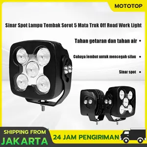 Lampu Tembak Sorot 50 Watt Dotrex 100% 5 Mata Truck Off Road 12/24V Car Kendaraan