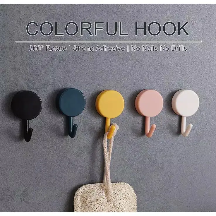 ECER GANTUNGAN SERBAGUNA COLORFULL HOOK TEMPEL - MULTIFUNGSI AESTHETIC