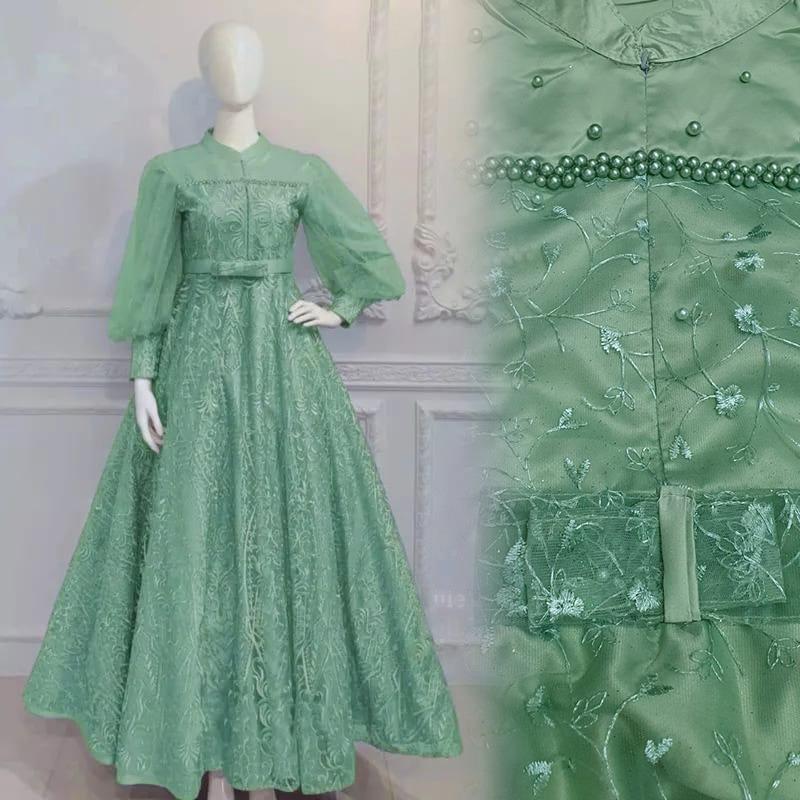 Product Introduction of O2 Fashion / Diana dress / dress muslim mutiara model terbaru pakaian muslim terbaru 4
