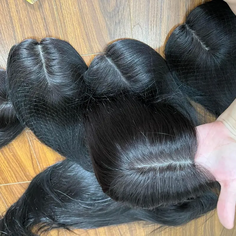 Siêu Da mono bản lớn 12* 13,rẽ nhiêu ngôi , móc full k đường may Tóc giả  phủ mái hói siêu da từ tóc thật, che hói , che bạc đỉnh đầu, tóc mái dài 0