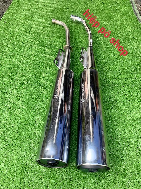 PÔ WAVE 110 móc nỉ hơi và pô êm gắn các dòng xe wave anpha đời cũ wave 100 110 THÁI lắp như zin chữ HONDA (có lựa chọn )