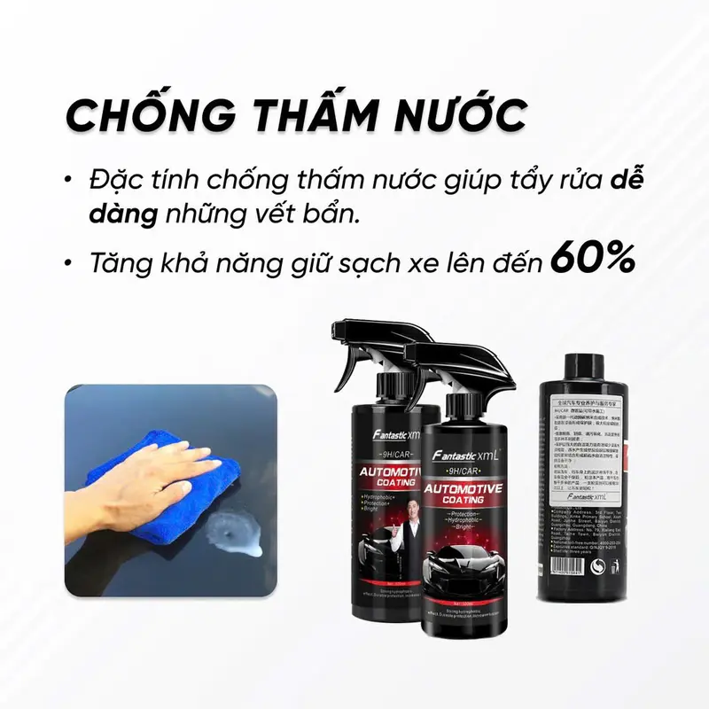 Chai xịt AUTOMOTIVE COATING phủ nano chống nước kính,phủ sơn xe ô tô,chống nước bề mặt kính mũ - OM 500ml 7