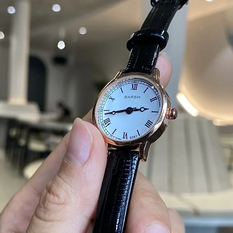ĐỒNG HỒ NỮ BARSH PHONG CÁCH VINTAGE HÀN QUỐC DÂY DA VÂN CÁ SIÊU MỀM PIN THẠCH ANH MẶT KÍNH KHOÁNG  SIZE 24MM Women Watch 4
