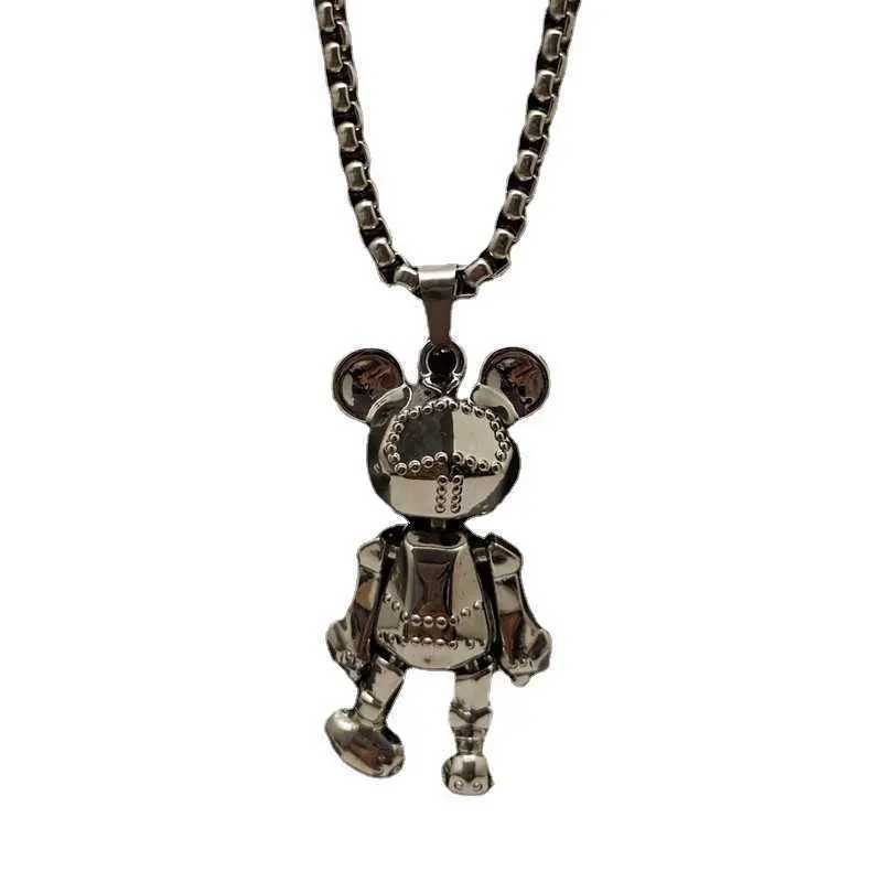 Hip-hop Punk Couple Sweater Chain with New Flexible Bear Pendant
