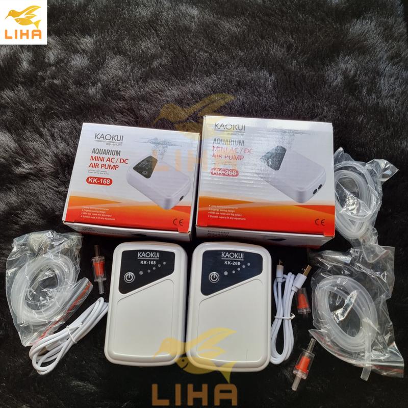 Máy Sủi Oxy Tích Điện 2 Vòi Kaokui KK-168 KK268 - Máy Oxi Cho Hồ Cá