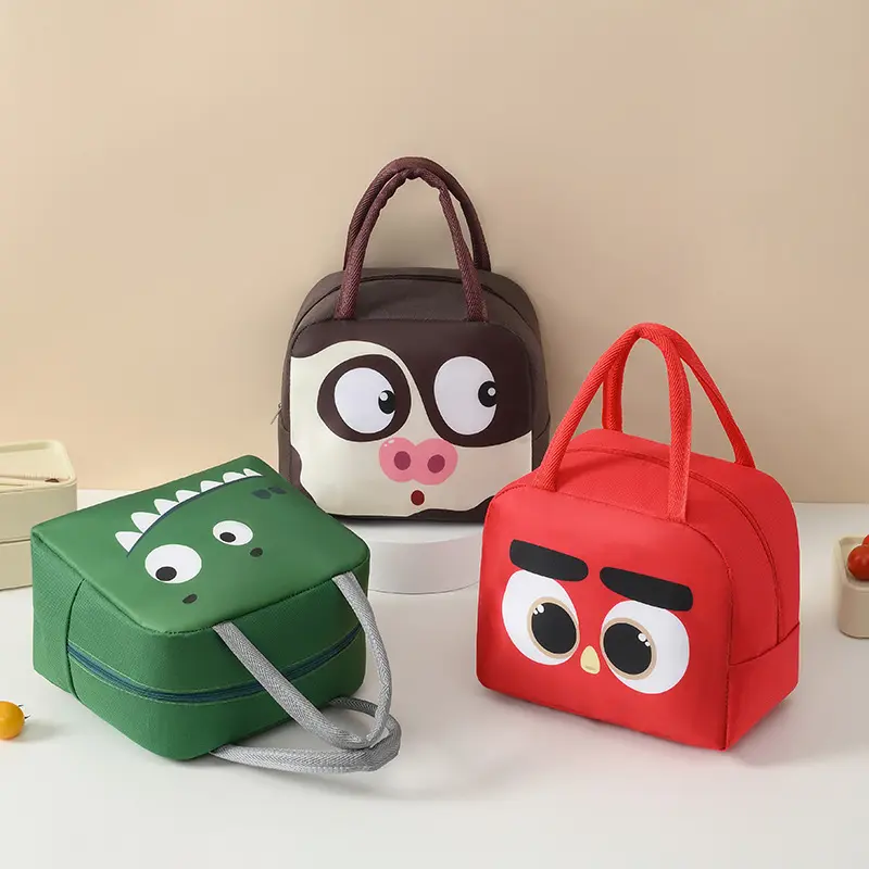 MAS GOODS Cute Cartoon Kids Insulation Hot and Cold Lunch Bag Small Large Picnic Outdoor Lunch Bag