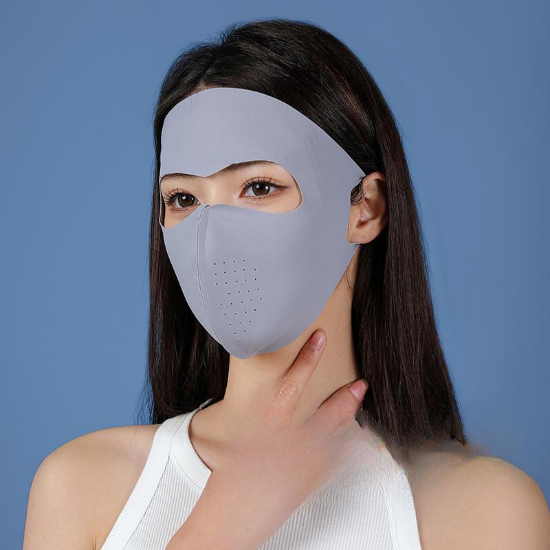 2025 new face kini full face sunscreen mask women's summer UV protection ice silk light breathable sunscreen mask 3