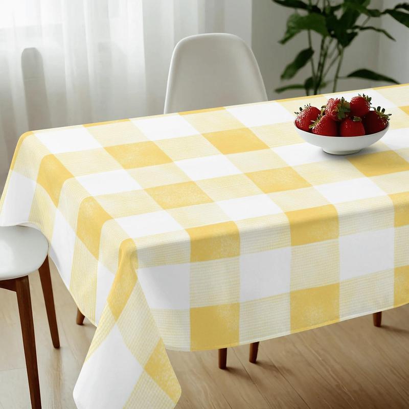 Product Introduction of Checkerboard Pattern Tablecloth, Rectangular Tablecloth, Table Decoration Supplies for Home Kitchen Dining Room Wedding Birthday Festival Party 0