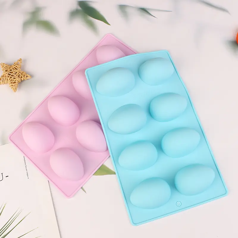 Khuôn Nướng Bánh Silicon, Hình Trứng Phục Sinh (8 Quả Trứng), Thích Hợp Làm Bánh, Sô Cô La, Pudding Và Khay Đá, Khuôn Xà Phòng Tự Làm Phục Sinh, Quà Tặng Thủ Công 6