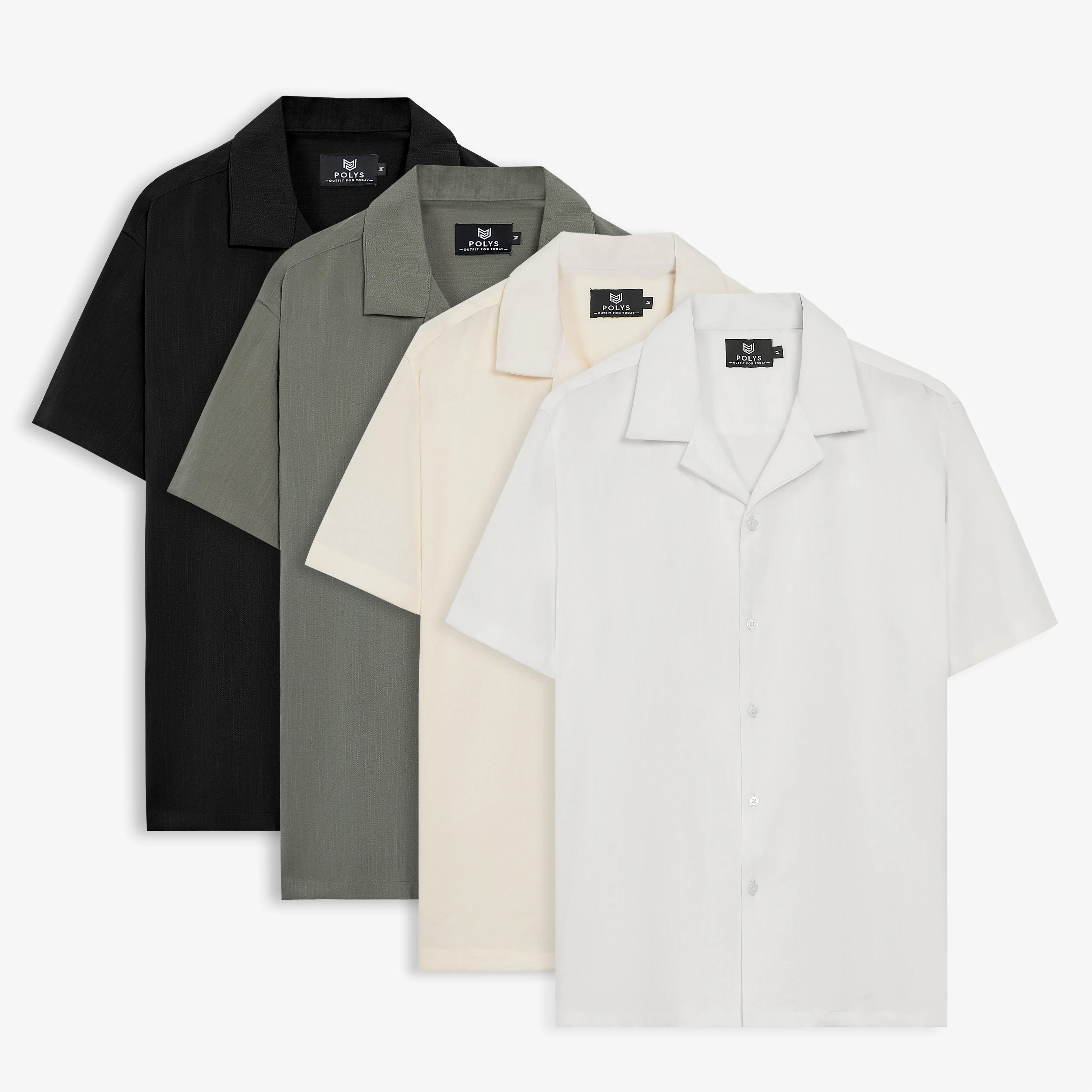 Áo Sơ Mi Đũi Ngắn Tay CUBAN LINEN Shirt Fullbox Form Regular. Vải Đũi Tơ Mềm Mịn Thoáng Khí, Co Giãn 2 Chiều Brand POLYS