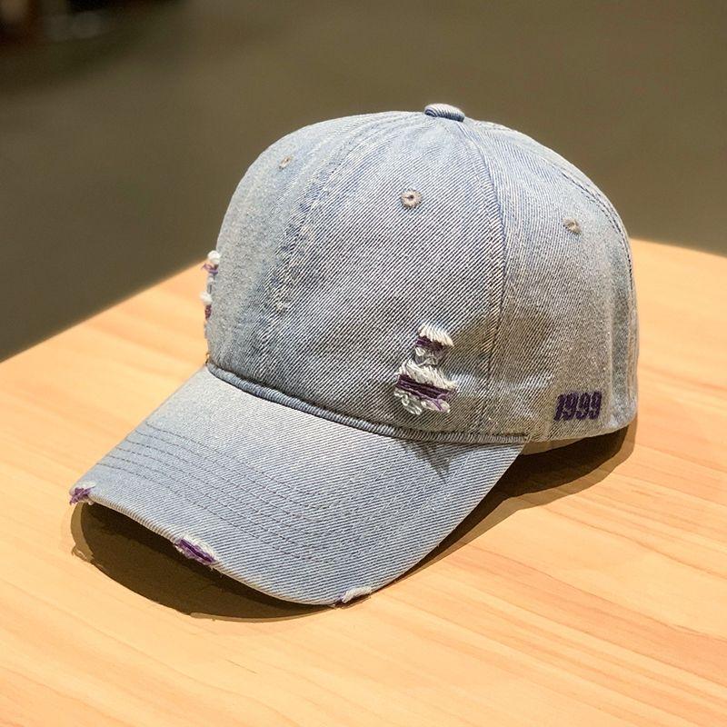 Product Introduction of Mũ Bóng Chày Denim, Phong Cách Cổ Điển Màu Trơn Thời Trang Cá Tính, Mũ Lưỡi Trai Rách, Thiết Kế Lỗ, Hợp Xu hướng Cho Nam Và Nữ, Phong Cách Hip-Hop Đường Phố, Mũ Chống Nắng Hat Cap 12