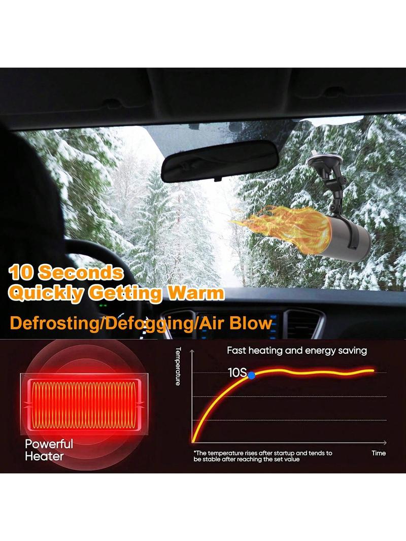 Product Introduction of (5 off your first order) 24V 150W Portable Car Heater 2 In 1 Heating Cooling Fan Rotatable Demister Defroster With 4.92ft Cord 3