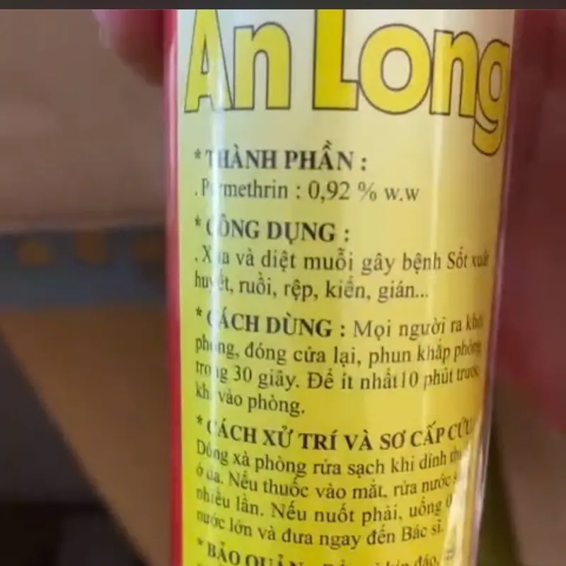Bình xịt côn trùng An Long [200 ml] Diệt muỗi, ruồi, rệp, kiến, gián....hiệu quả và an toàn sử dụng hơn Nhang 3