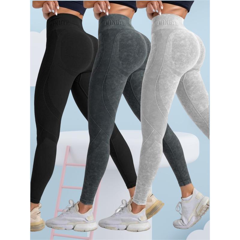 TikTok Shop Sporty High Stretch Leggings Women s Solid High Waist Sports Leggings Ladies Sportswear Yoga Pants Workout Leggings Gym Outfits for Women Fall Outfits 2024 Womenswear Fall Clothes 03