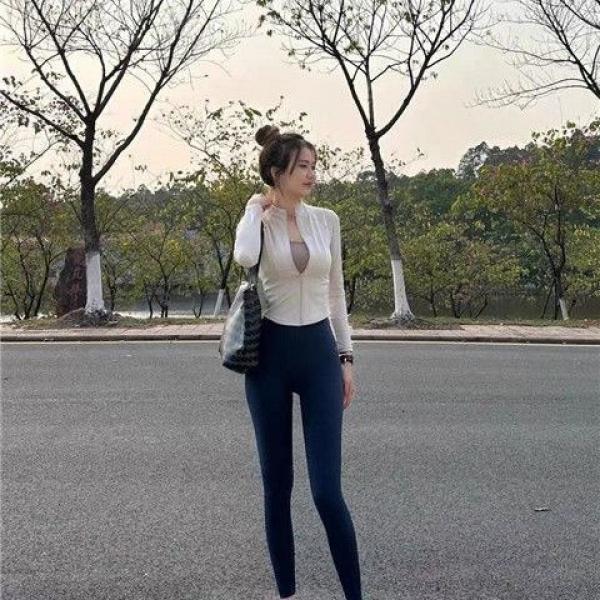 Bộ Quần Áo Tập Yoga, Dành Cho Nữ, Bộ Sưu Tập Thu Đông, Áo Chạy Bộ Bó Sát Nhanh Khô, Dài Tay, Thích Hợp Để Tập Luyện Pilates, Quần Áo Tập Luyện, Áo Khoác, Năm 2024 7