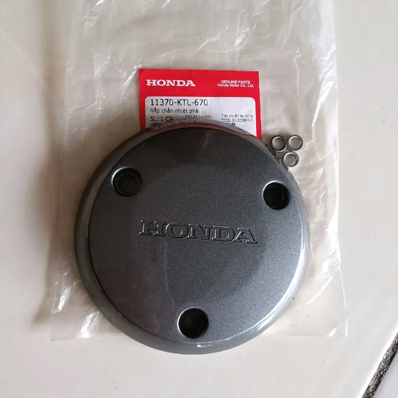 KTL_Nắp nhựa 3 lỗ (màu Xám) ốp lốc nồi Wave RS/W A 100 CHÍNH HÃNG HONDA 1