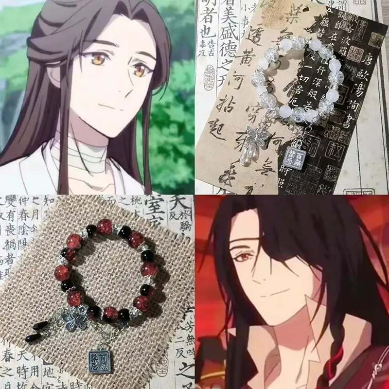 Vòng Tay Tian Guan Ci Fu, Cosplay, Xie Lian Hua Cheng, Thiên Đường Phép Màu Của Chính Thức, Mặt Dây Chuyền Bướm, Lắc Tay Đính Cườm, Thích Hợp Cho Các Cặp Đôi, Quà Tặng