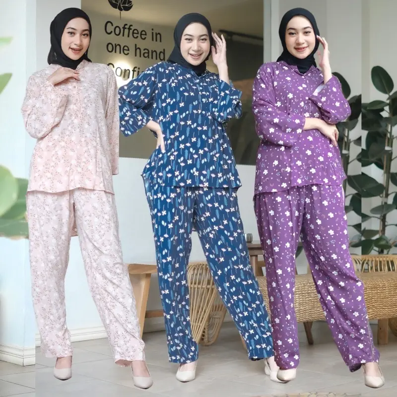 ONE SET / SET CELANA PAJAMAS RAYON VALENCIA DEWASA JUMBO 0