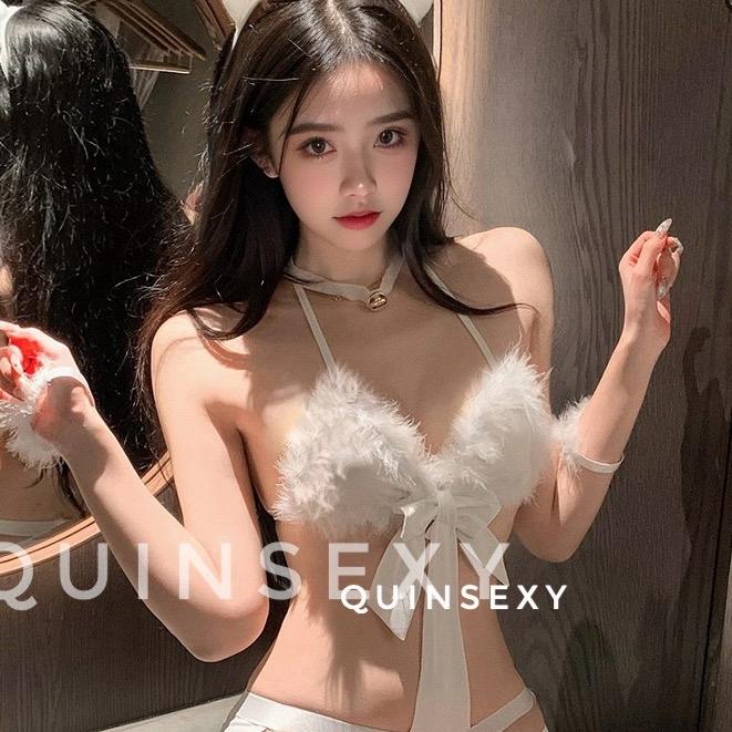 CL089 Bodysuit Hoá Trang Mèo Xẻ Đá y Quyến Rũ Dành cho Nữ Đen Và Trắng Áo